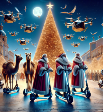 Navidad 2024 en Torrejón: Reyes Magos en patinete eléctrico y Papá Noel en drones de reparto